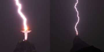 LOOK: Lightning strikes Brazil's 100-foot Christ The Redeemer statue